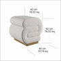 Atelier Del Sofa Puff Crema Ancho 40 cm Alto 42 cm Profundo 42 cm